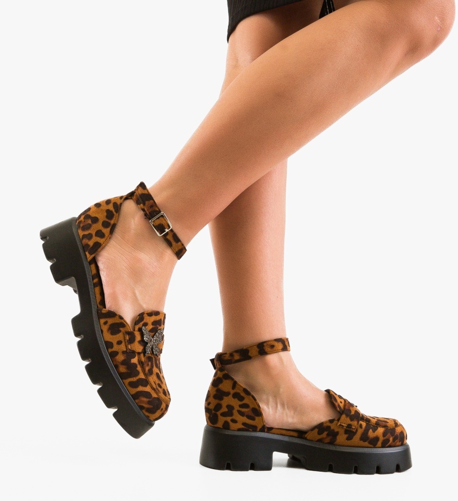 Pantofi Casual Polly Animal Print Eleganți - imagine 5