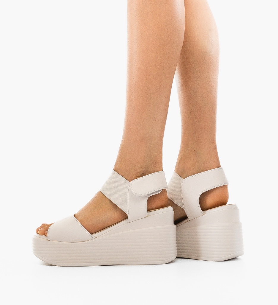 Platforme Dama Albe Priga - Eleganță și Confort - imagine 2