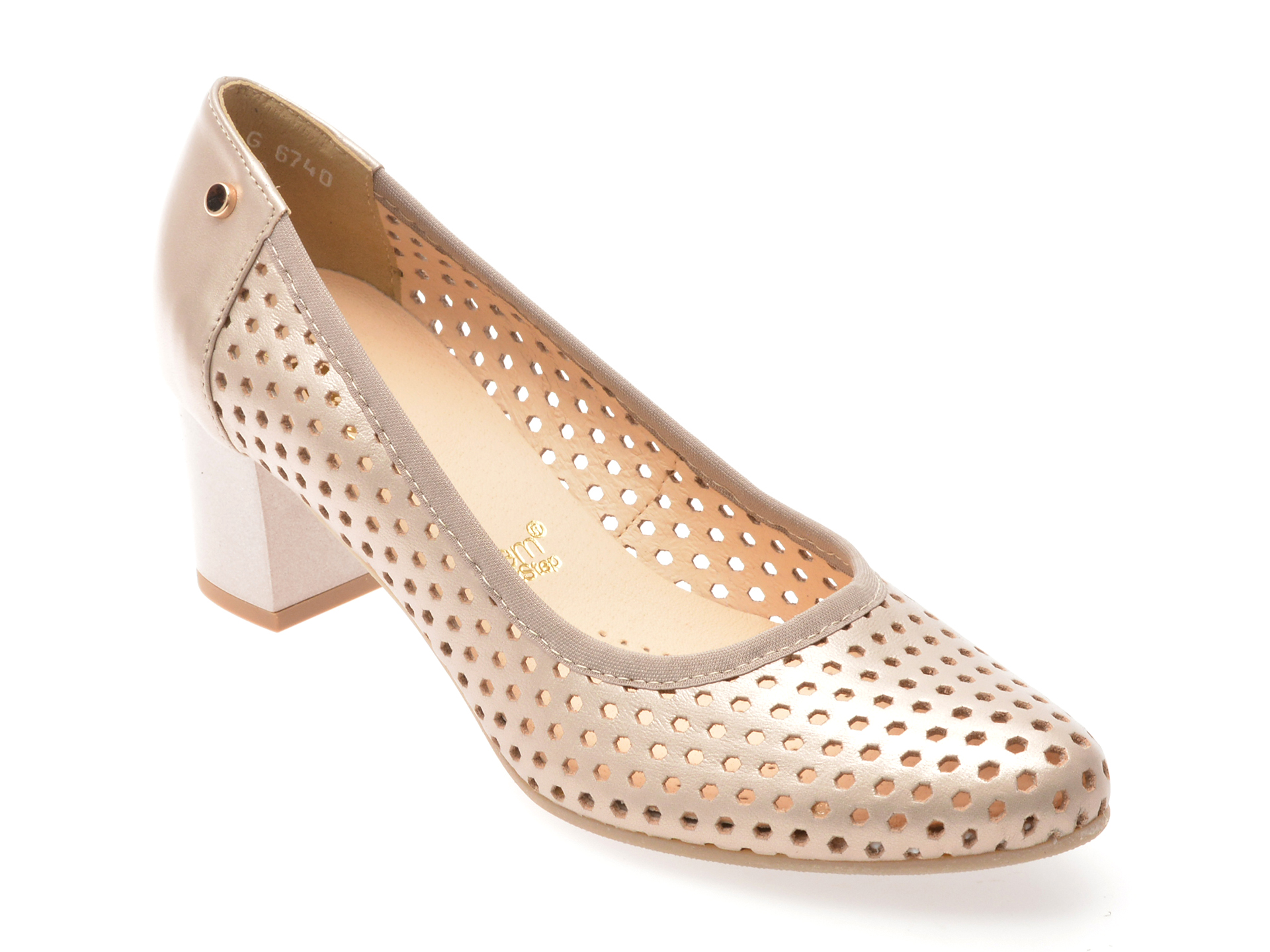 Pantofi Image Aurii din Piele | Eleganță