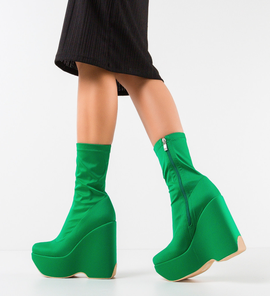 Botine Dama Khan Verzi | Elegante si Moderne - imagine 3