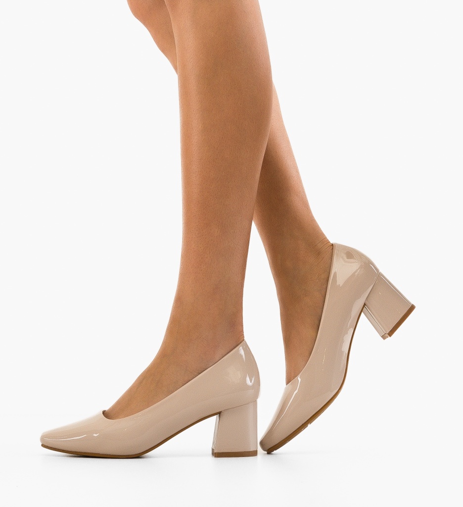 Pantofi Dama Nieve Bej Eleganți - imagine 9
