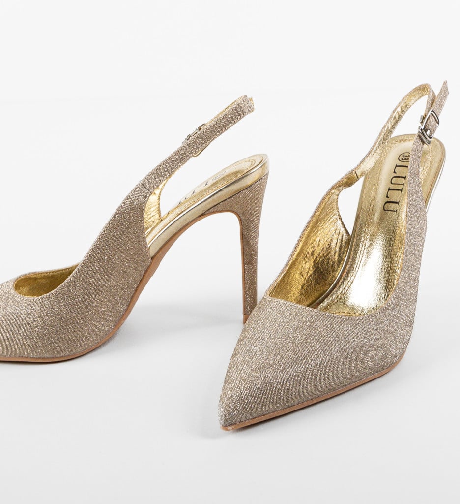 Pantofi dama Yoder cu toc aurii eleganți - imagine 8