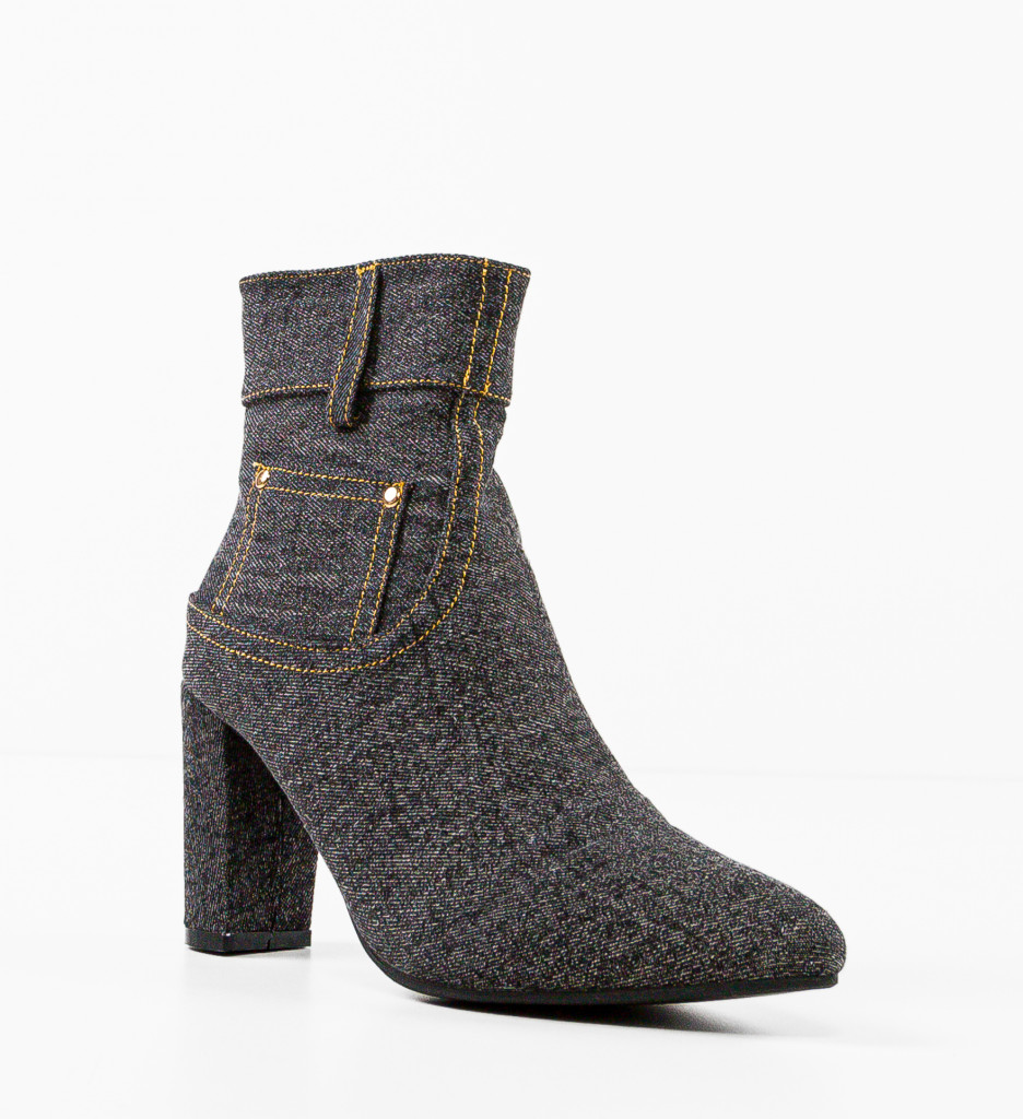Botine Dama Jean Negre | Design Casual Modern - imagine 7