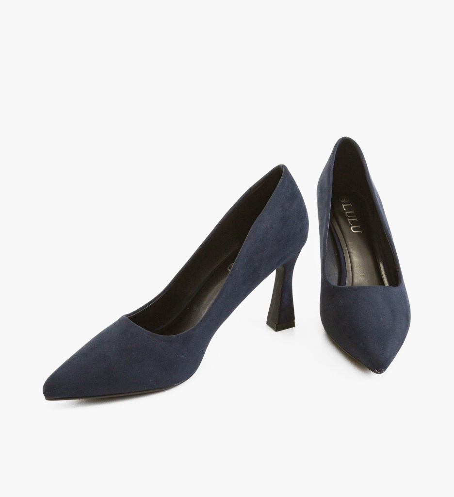Pantofi Zoltan Albaștri Eleganți cu Toc - imagine 5