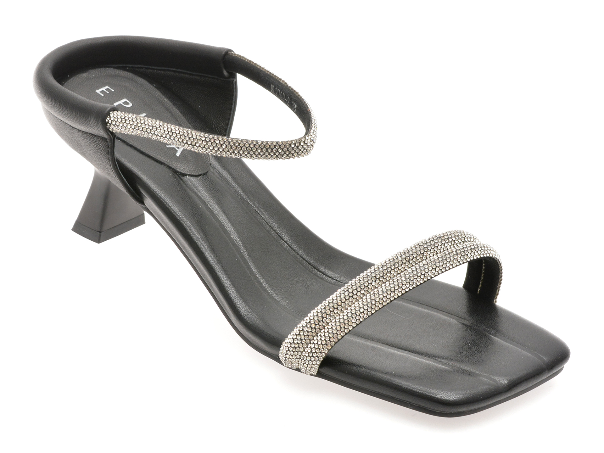 Sandale EPICA Negre din Piele Ecologică - 2769