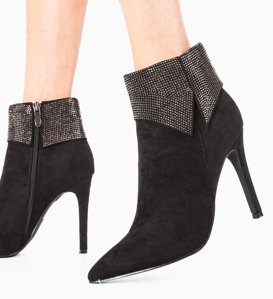 Botine Dama Emmerso Negre - Eleganță și Stil