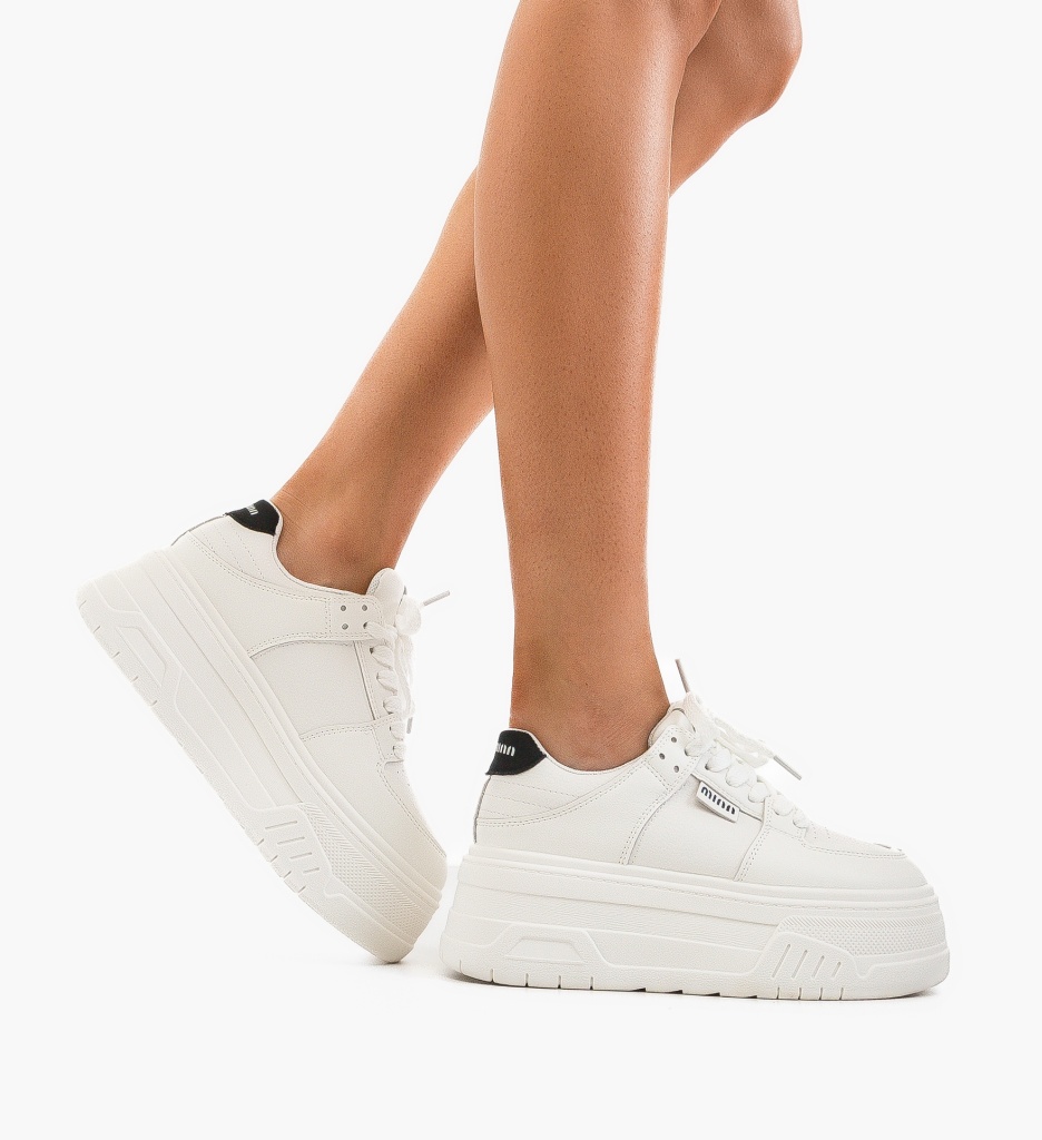 Sneakers Dama Tendai Albi - Confort și Stil - imagine 2