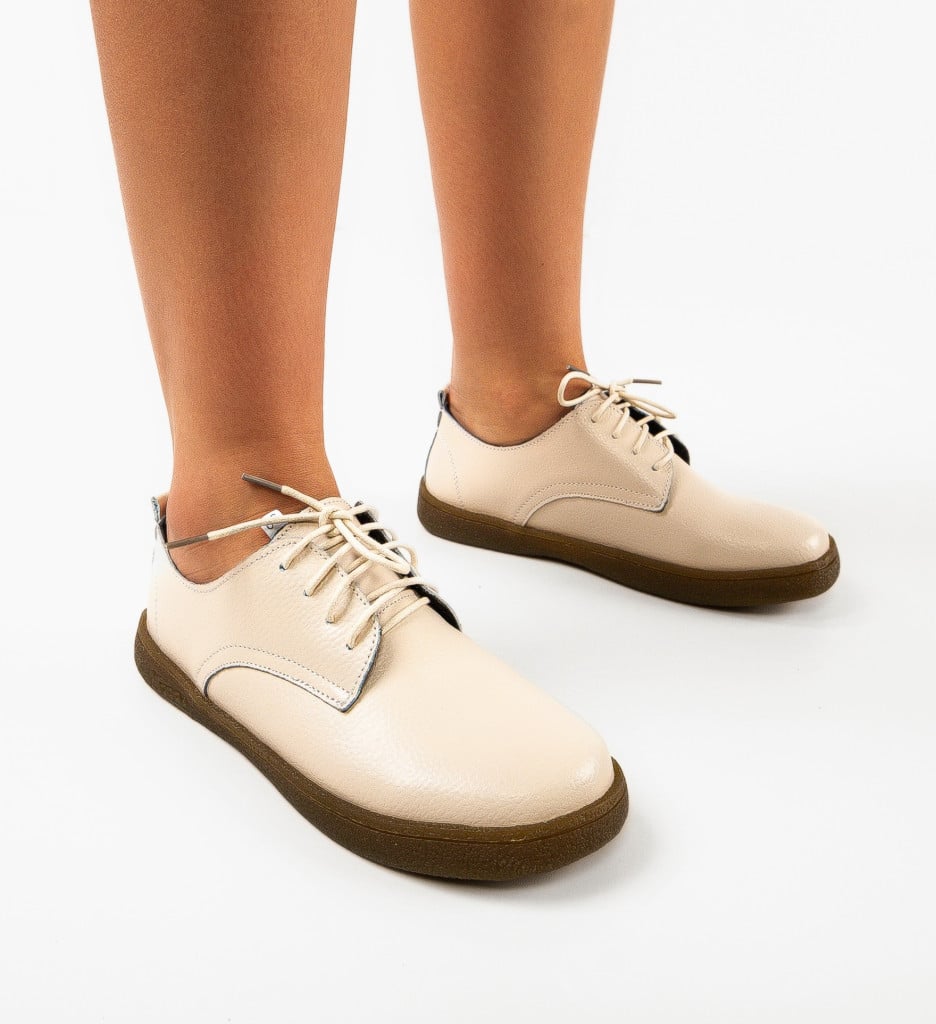 Pantofi Casual Dama Lactose Bej - Confort și Stil - imagine 2