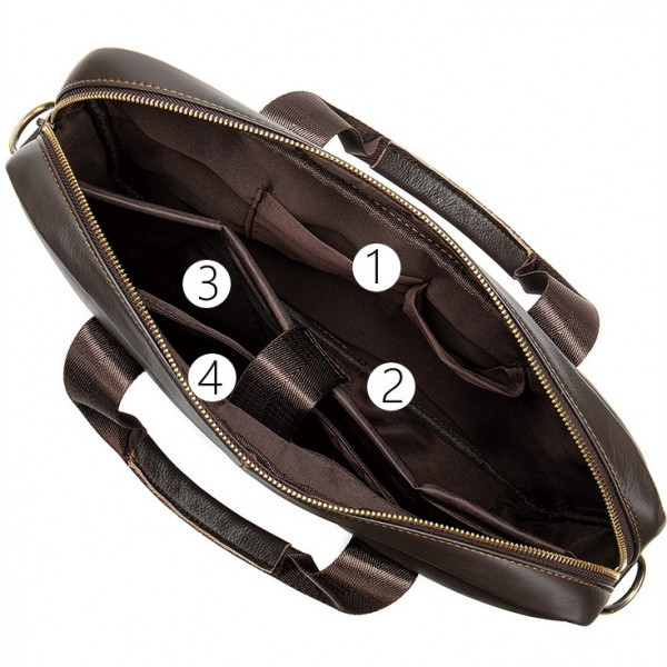 Servieta Piele Naturală Carol GT1311 Maro - imagine 2