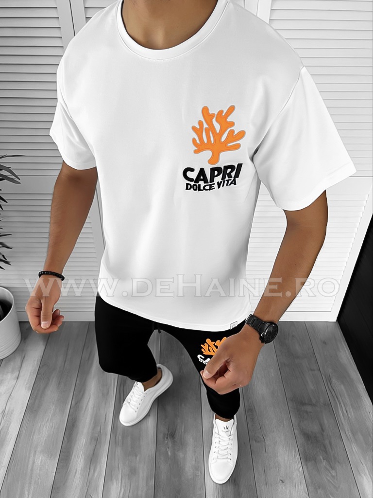 Trening Barbati Alb Oversize B7962