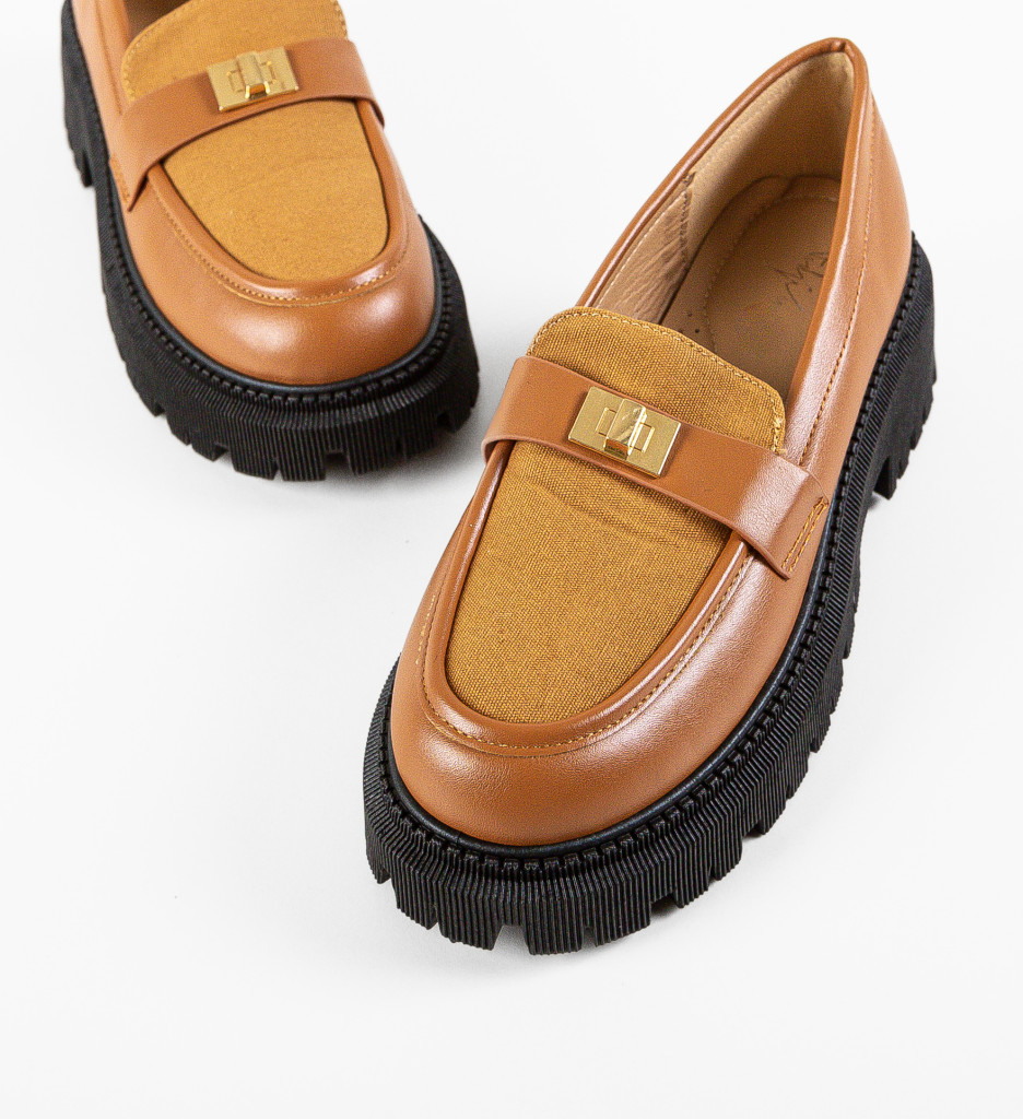 Pantofi Casual Salma Camel - Confort Zilnic - imagine 6