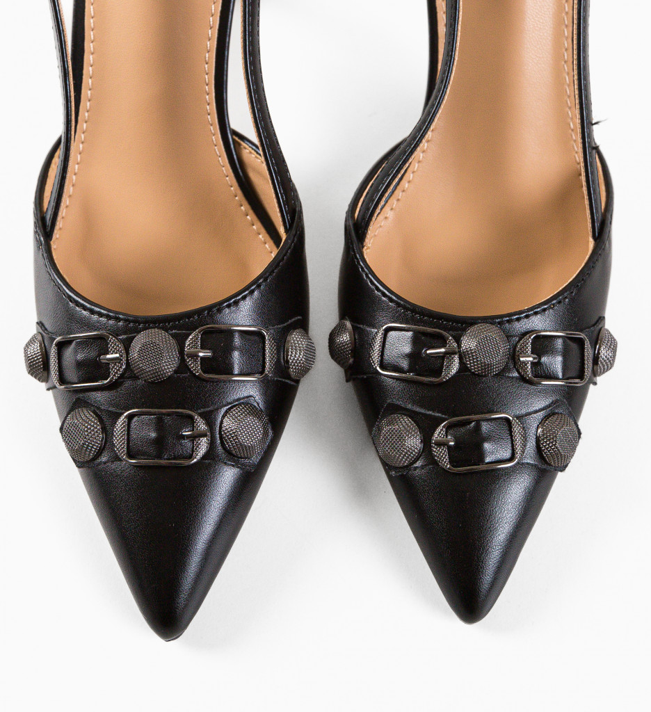 Pantofi Angu Negri | Toc Eleganți și Confortabili - imagine 8