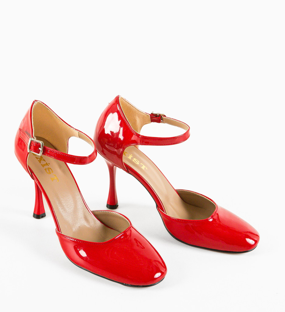 Pantofi Treyhel Rosii Eleganți cu Toc - imagine 8