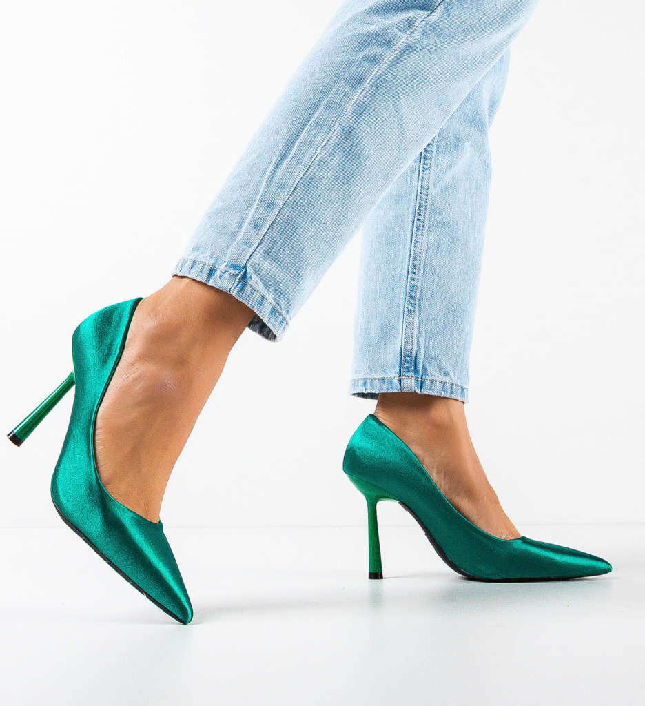 Pantofi cu Toc Emmett Verzi | Eleganță