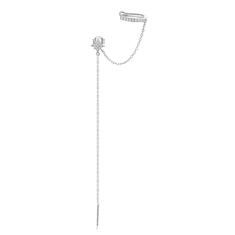 Cercel Ear Cuff Argint Amanda Model Stea