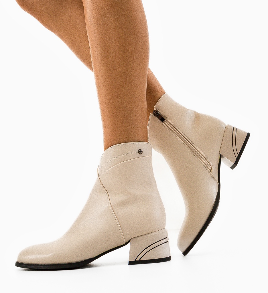 Botine Dama Kusat Bej - Confort și Eleganță - imagine 4