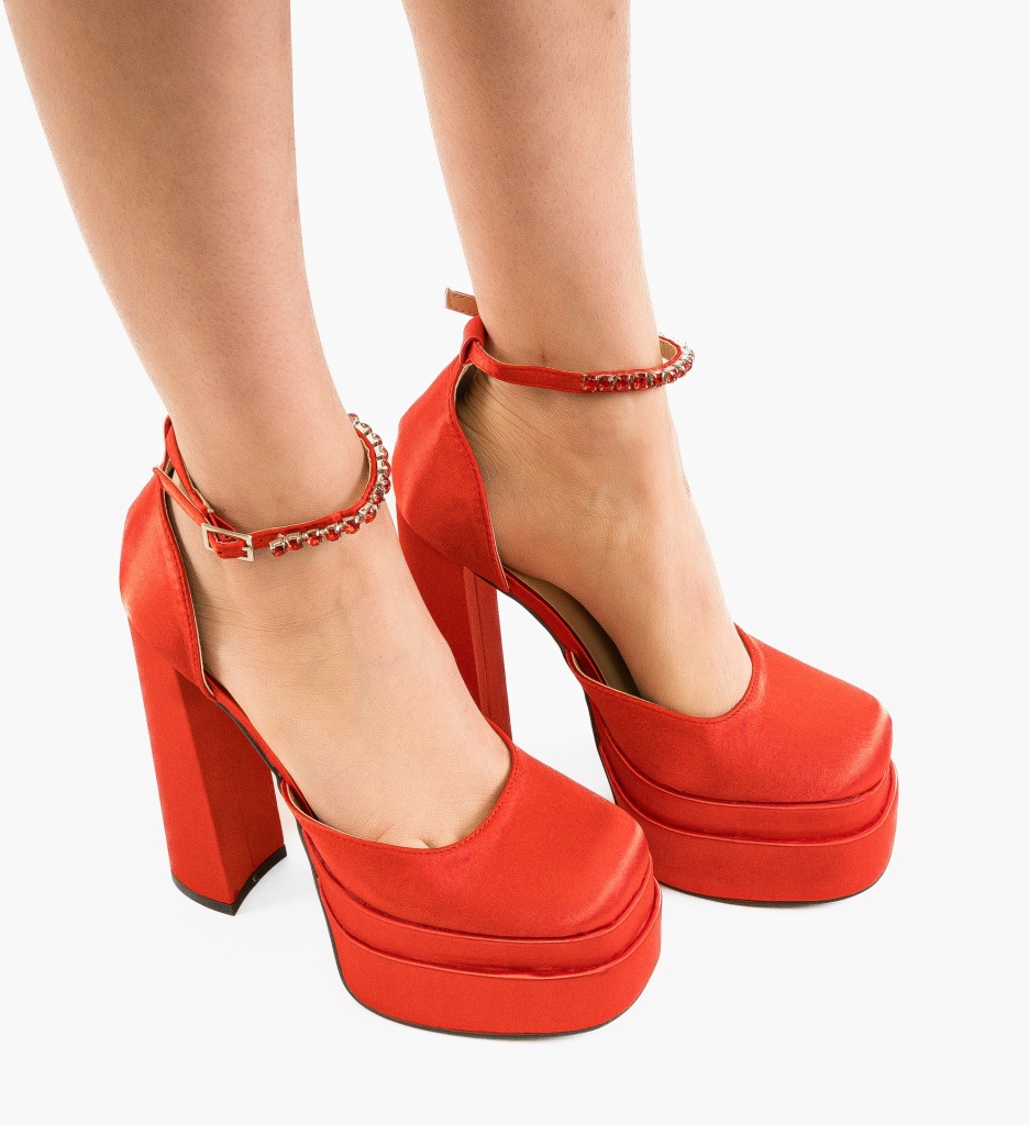 Pantofi dama Rahim rosii - eleganta si stil - imagine 3