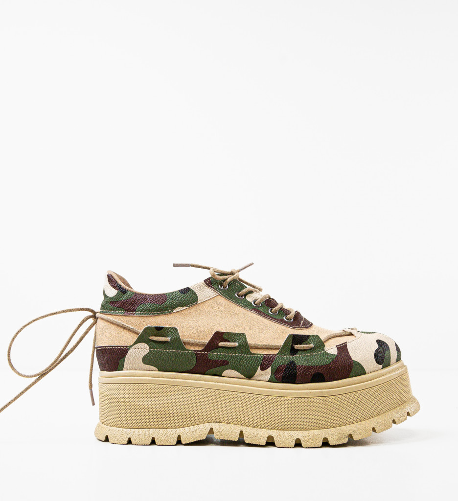 Pantofi Casual Danrta Khaki | Confort și Stil - imagine 4