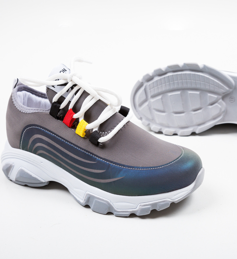 Pantofi Sport Brookes Gri - Confort Maxim - imagine 5