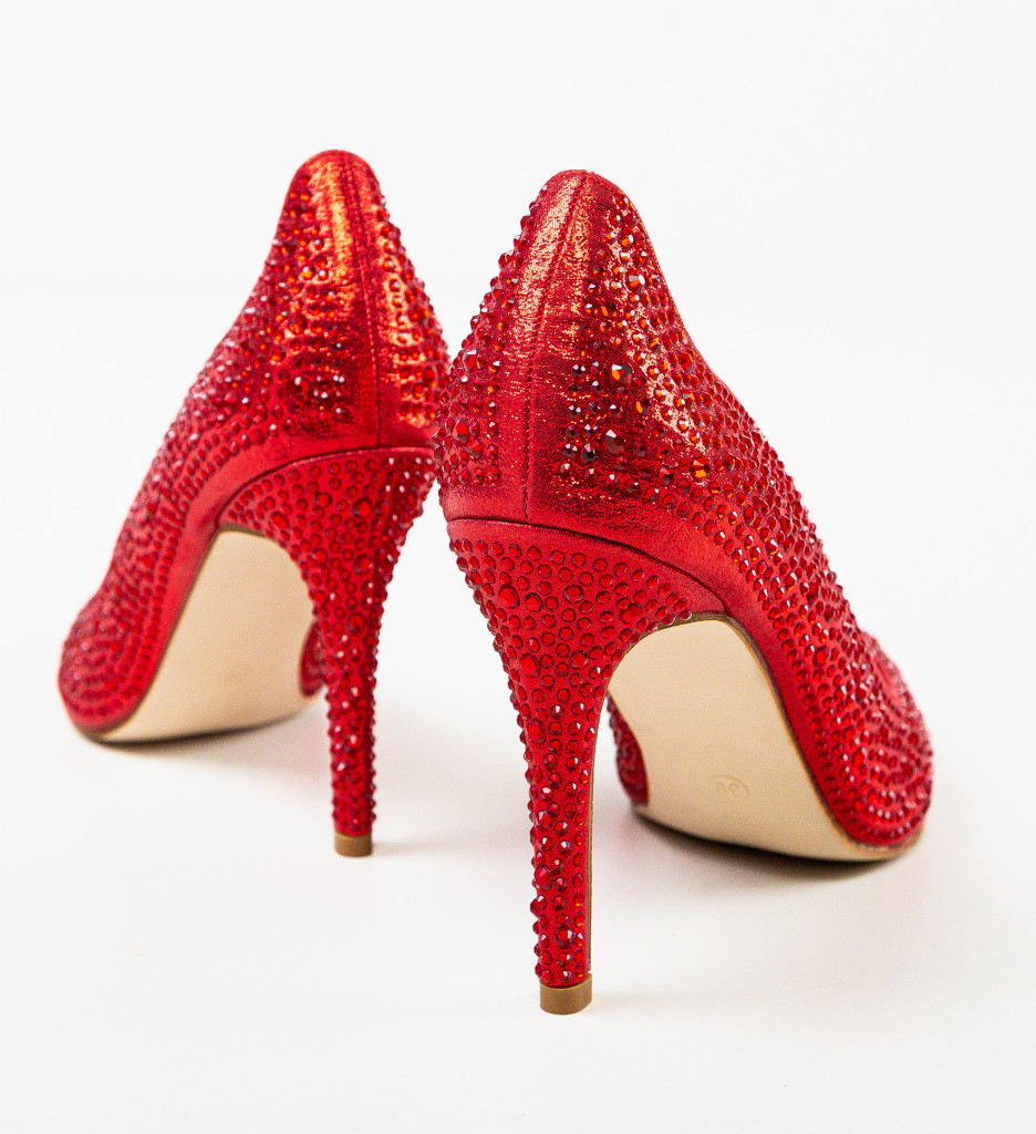 Pantofi Rosii Degeft | Toc Elegant pentru Ocazii - imagine 7