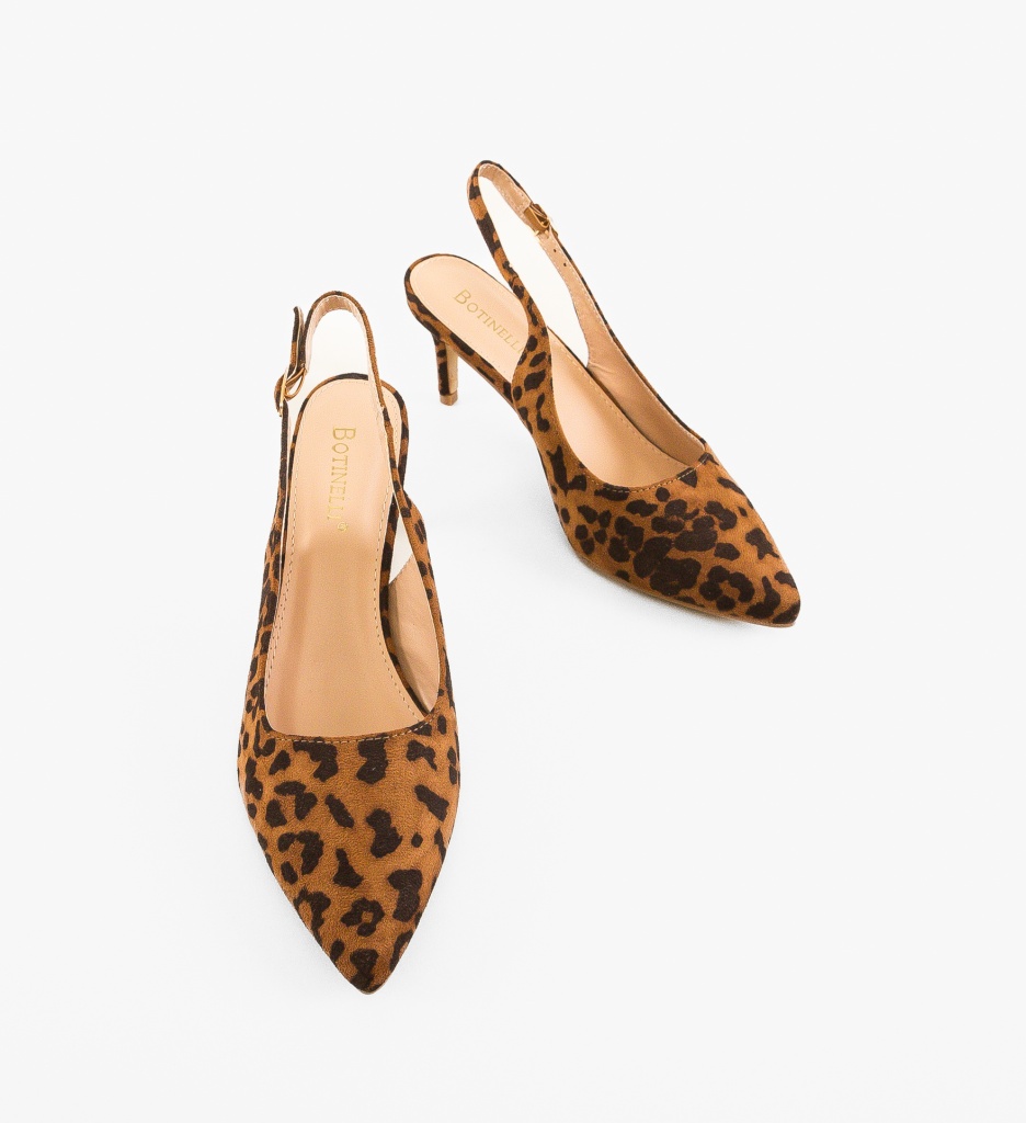 Pantofi Dama Adele Print cu Toc Elegant - imagine 5
