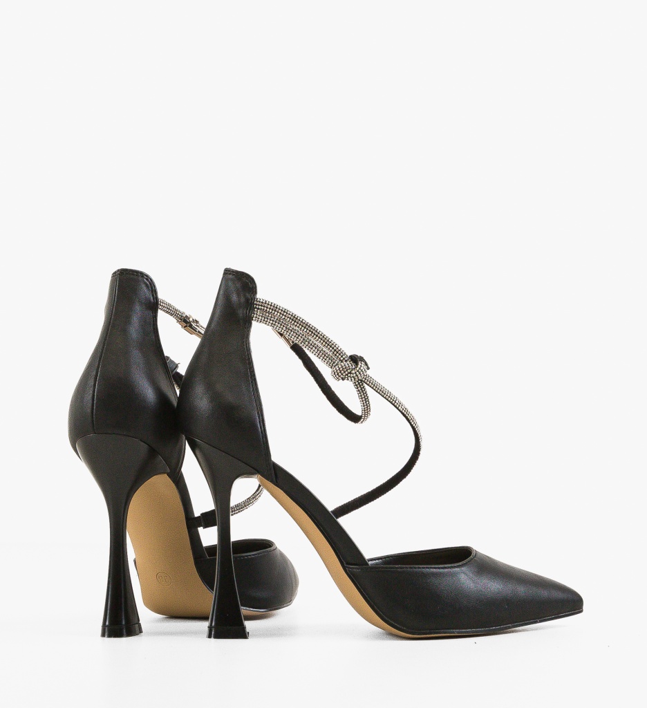Pantofi Fatima Negri Eleganți cu Toc - imagine 4