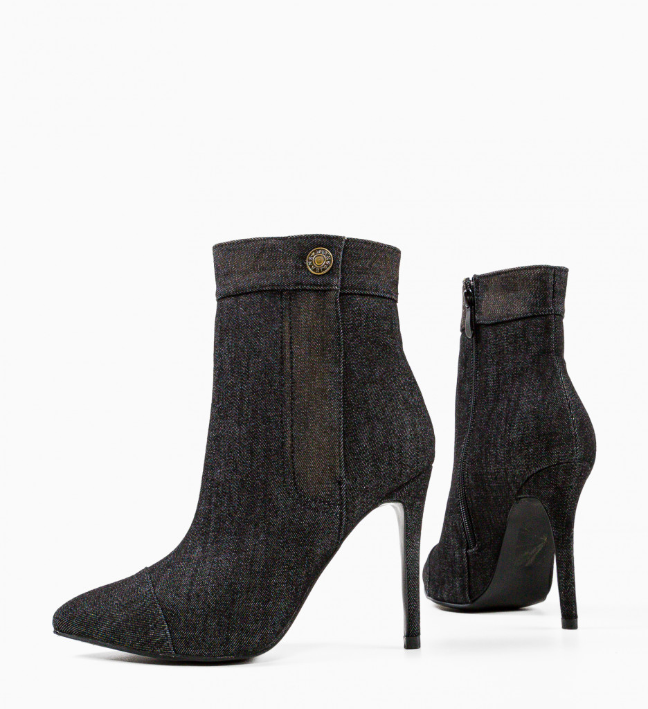 Botine Dama Nithya Negre | Design Modern - imagine 3