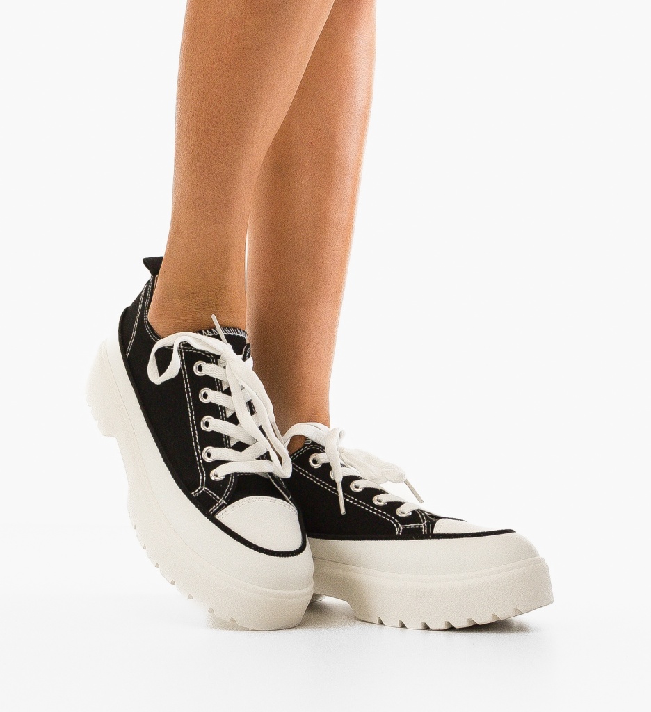 Pantofi Sport Lin Negri | Confort zilnic