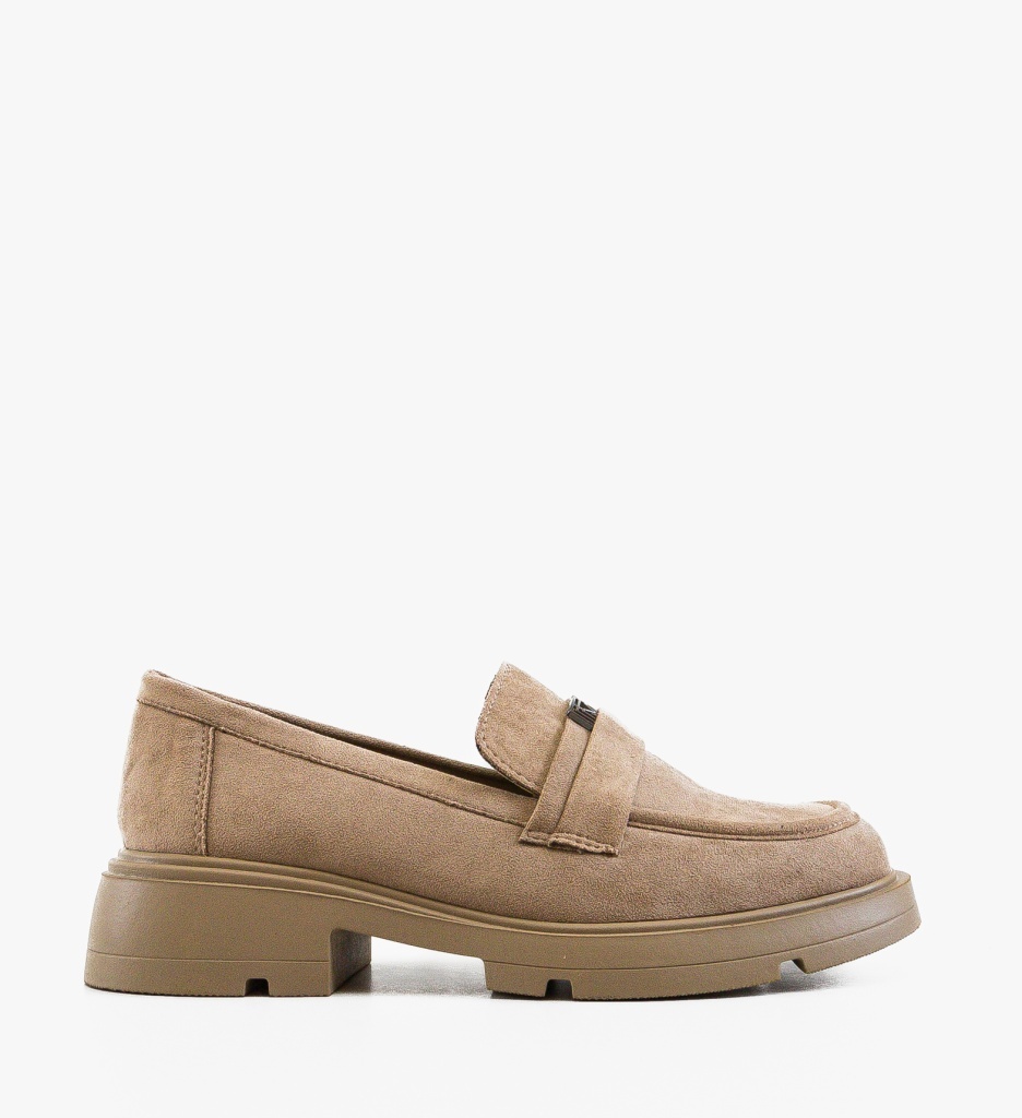 Pantofi Casual Dama Calform Bej Confortabili - imagine 6