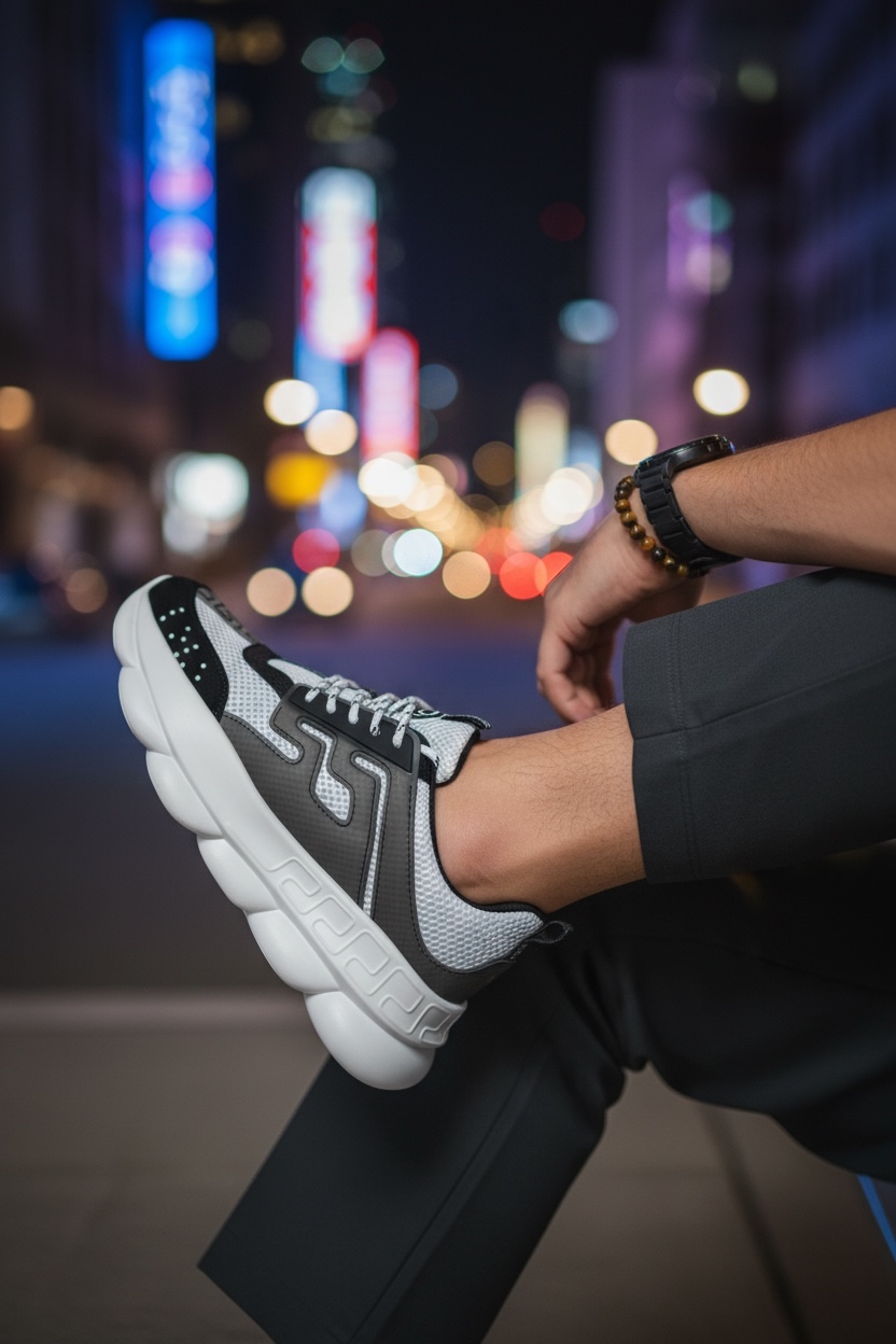 Adidași Casual Bărbați L21 T8 Alb-Negru Confort