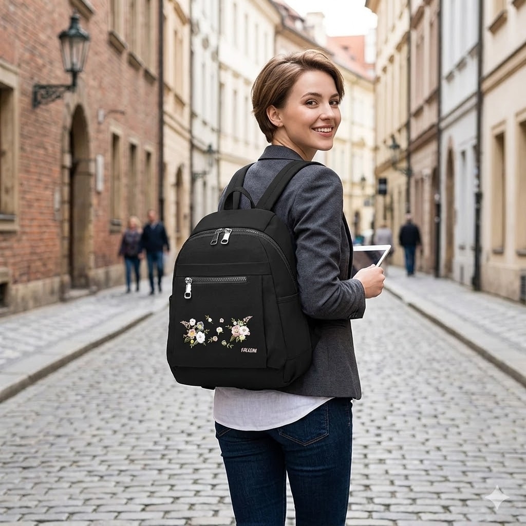Rucsac Dama Delis Elowen GT2721 Negru Impermeabil - imagine 2