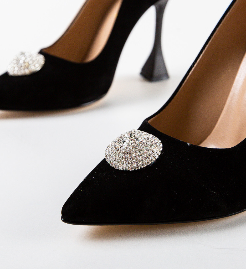 Pantofi cu Toc Valkia Negri | Stil Versatil - imagine 6