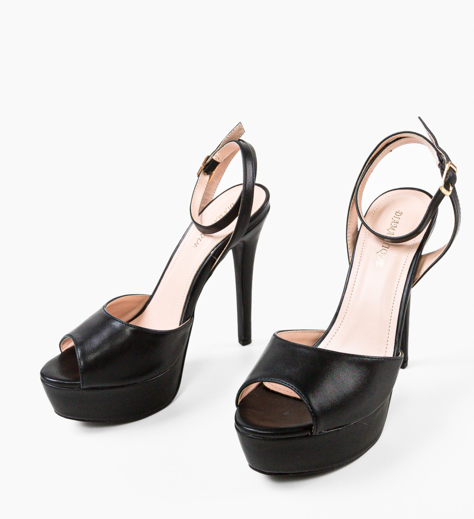Sandale Toc Thyrza Negre | Eleganță Asigurată - imagine 9