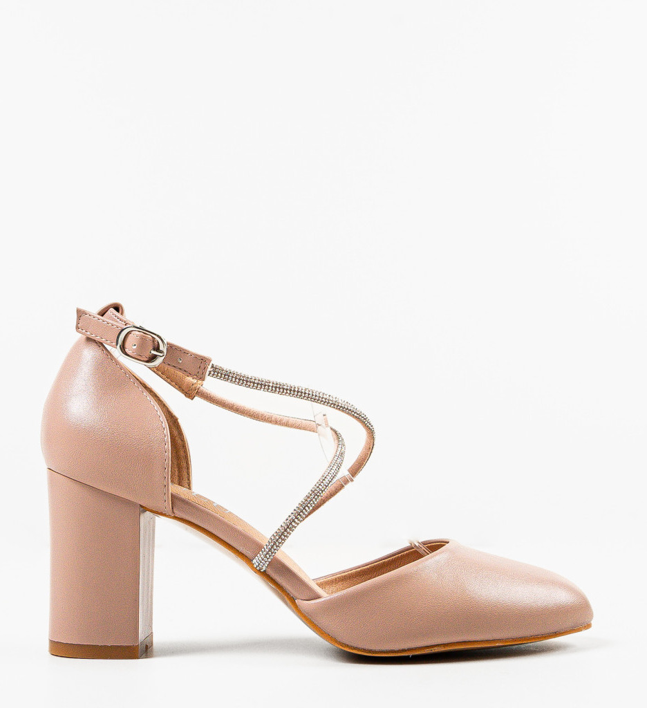 Pantofi Dama Ochen Nude cu Toc Eleganți - imagine 4