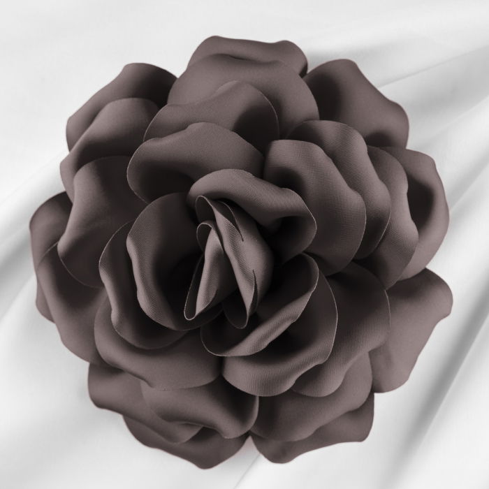 Brosa Floare Gri Shopika | Accesoriu Par Elegant