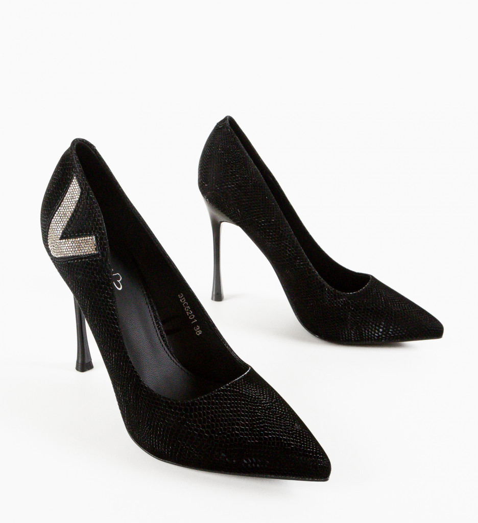 Pantofi cu Toc Guly Negru - Eleganță și Stil - imagine 9