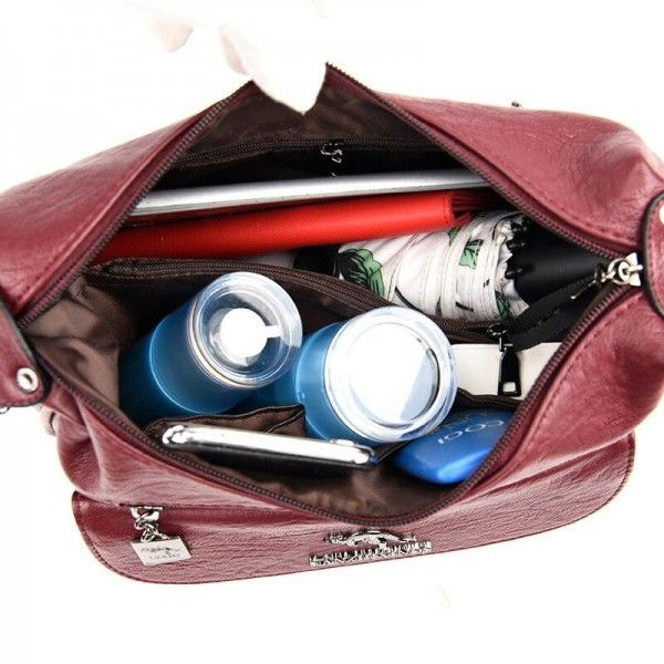 Geanta dama Raissa GT988 bordo, 20 x 29 x 8 cm - imagine 5