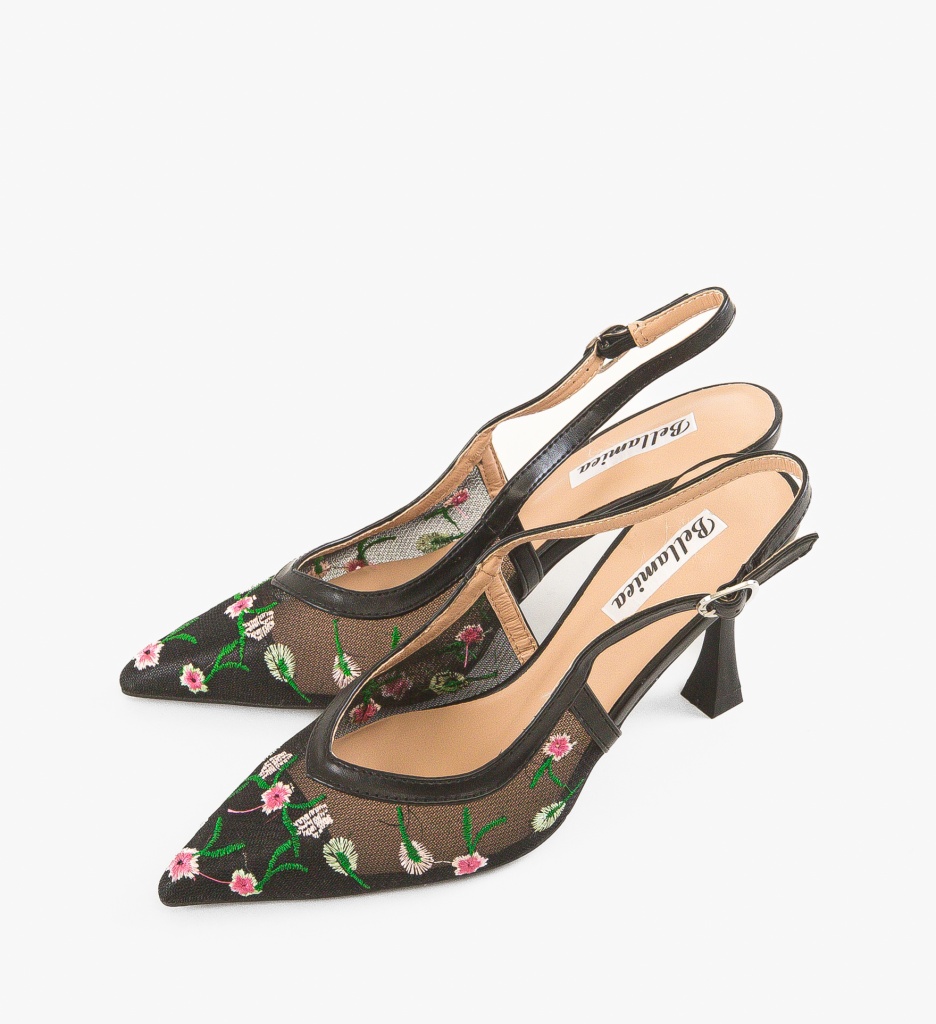 Pantofi dama Horn Negri eleganți cu toc - imagine 11