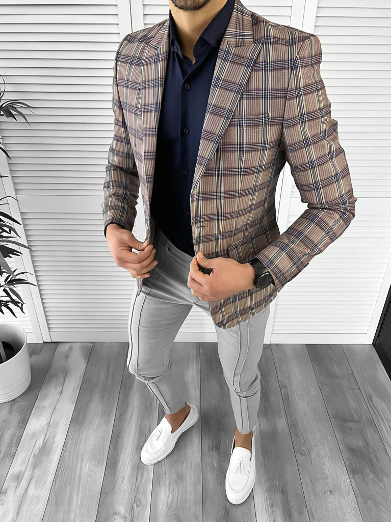Sacou Barbati Slim Fit Carouri Elegant