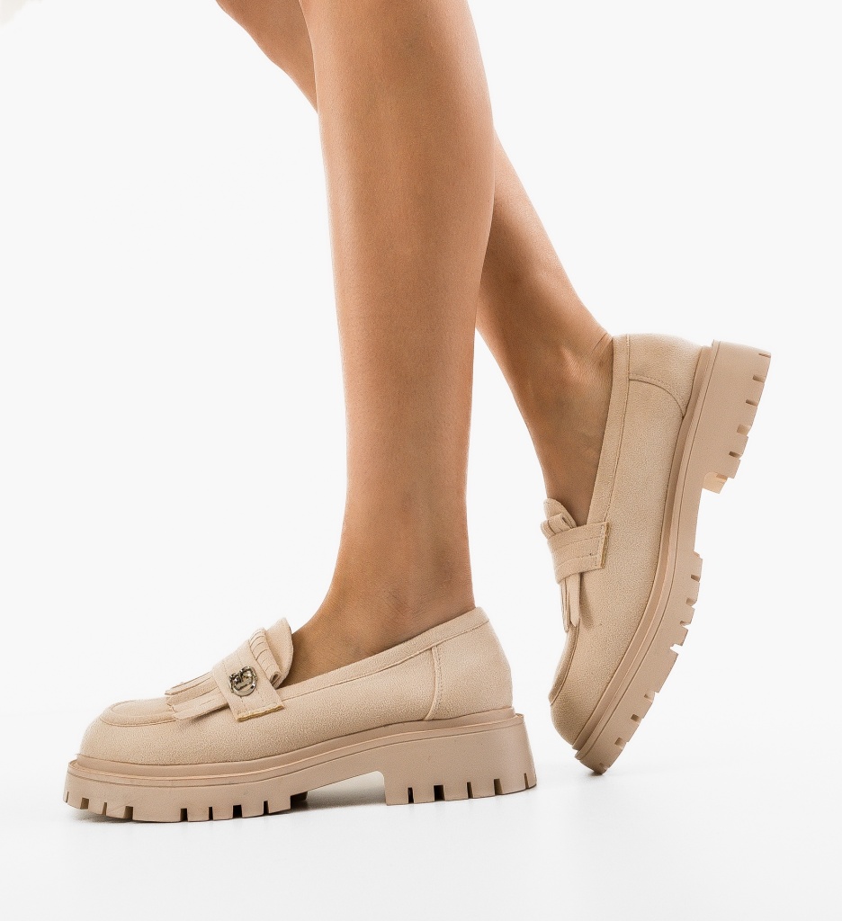 Pantofi Casual Dama Obyne Bej | Confort & Stil