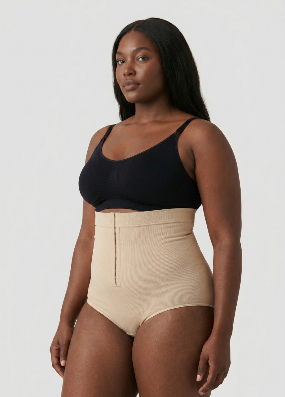 Slip modelator Marquise talie inalta cu copci frontale - imagine 3