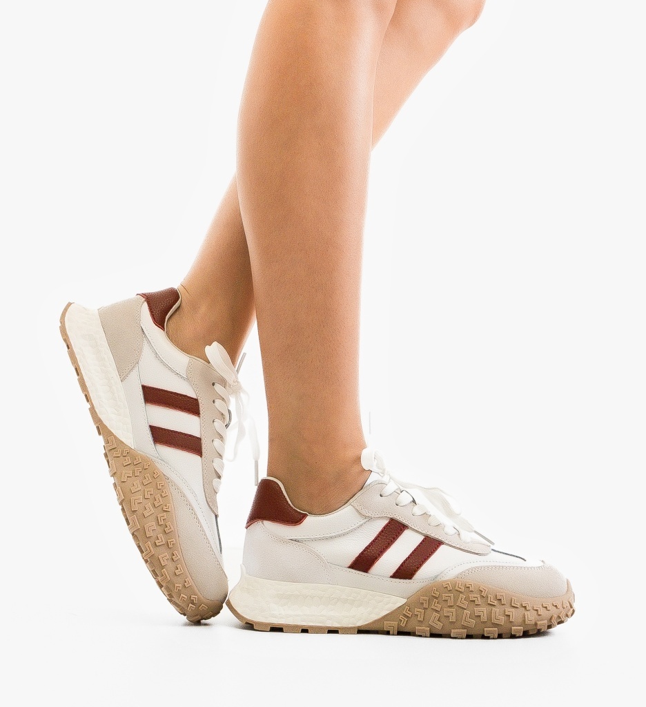 Sneakers Dama Forale Albi | Confort Zilnic - imagine 2