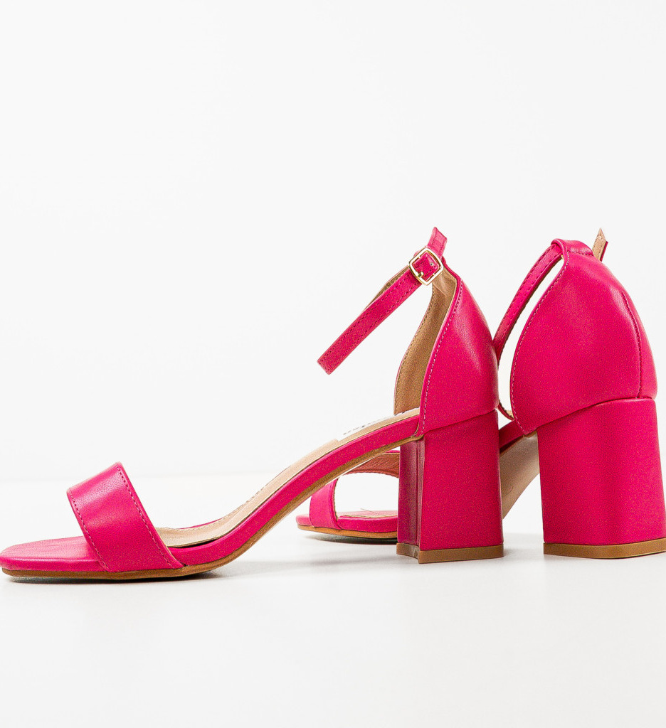 Sandale Toc Ffion Fuchsia - Eleganță Garantată - imagine 4