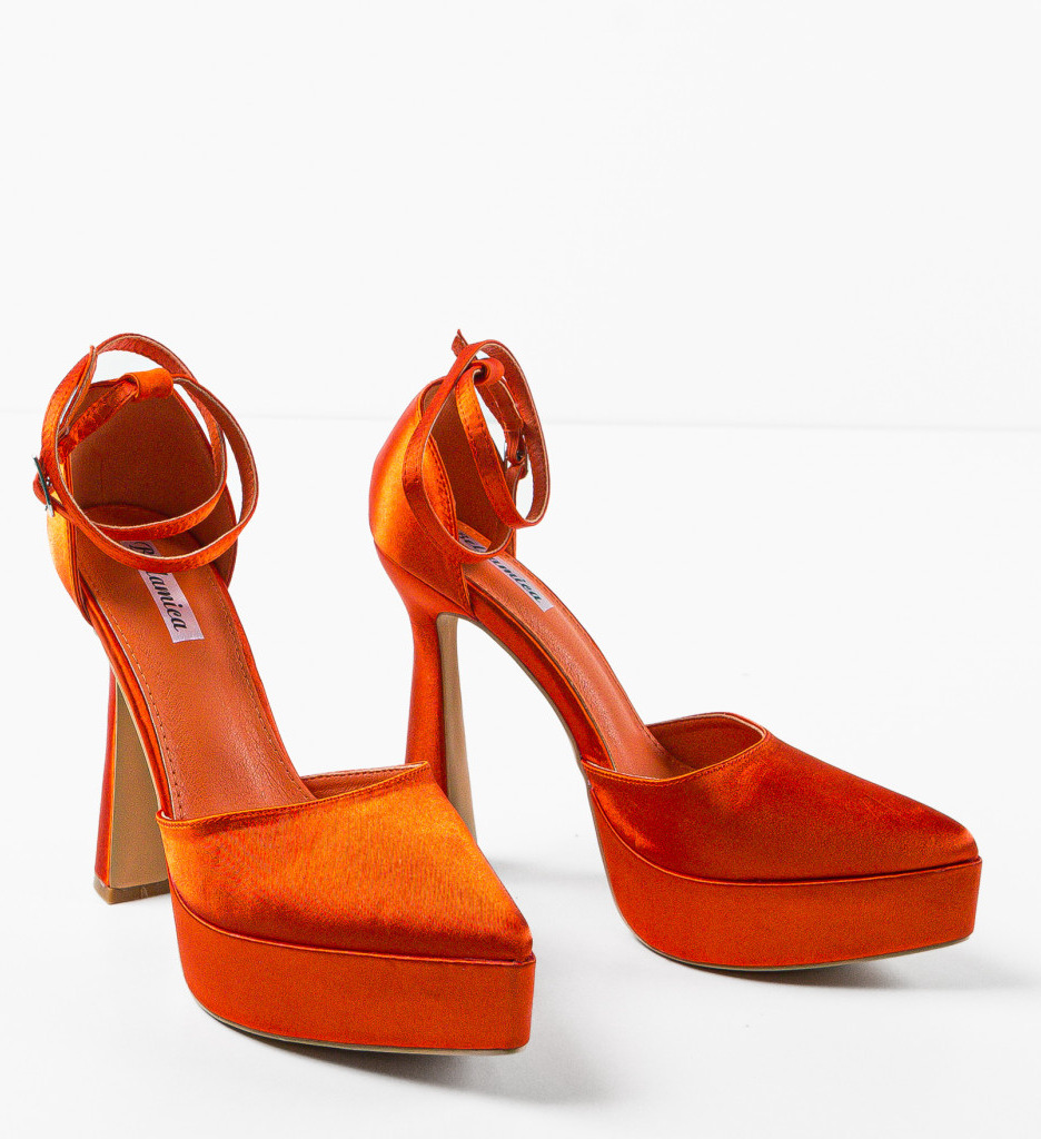 Pantofi Phoebe Portocalii - Eleganță și Stil - imagine 6