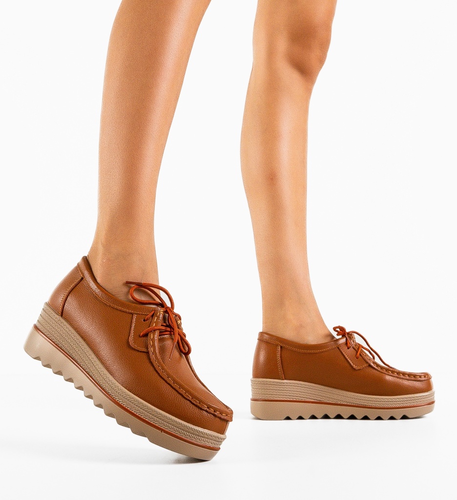 Pantofi Casual Dama Sag Camel - Confort Stilat