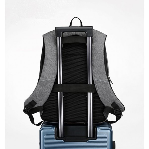 Rucsac Matteo GT1477 cu Port USB și Laptop, Gri - imagine 2