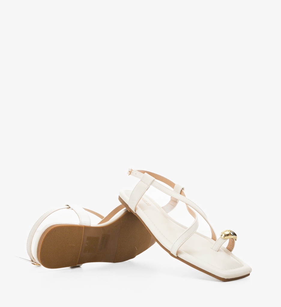 Sandale Yusti Albe Elegante și Confortabile - imagine 4