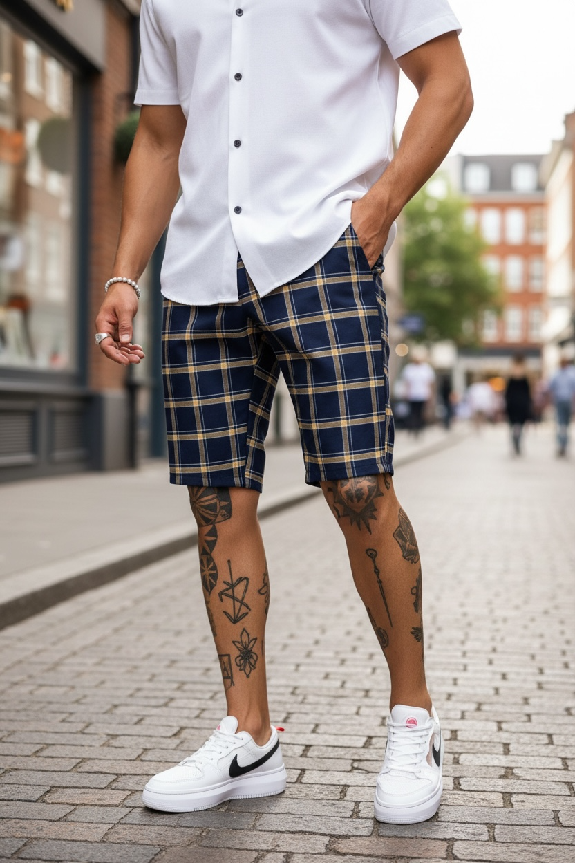 Pantaloni Casual Barbati cu Imprimeu Modern - imagine 2