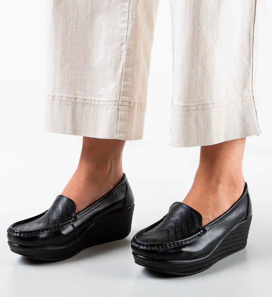 Pantofi Casual Ely Negri - Confort și Eleganță - imagine 3