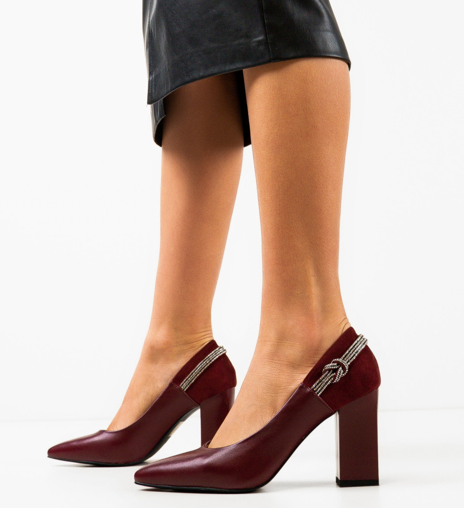 Pantofi Dama Gergina Grena | Toc Elegant - imagine 2